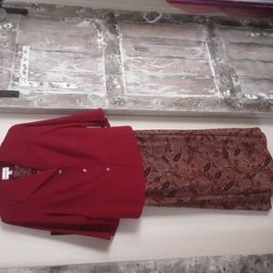 Maroon Dress/Jacket